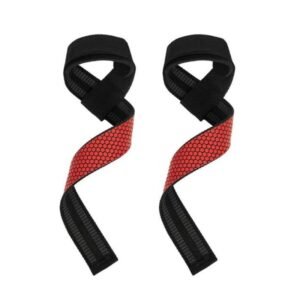 احزمة رفع مبطنة مع مقابض جل لرفع الاثقال (زوج واحد) لون أسود