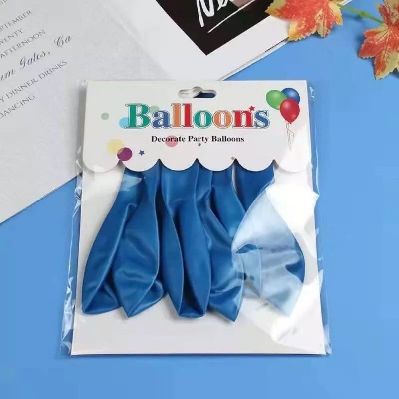 بلالين الحفلات واعياد الميلاد جودة ممتازة ( 10 بلالين ) لون ازرق