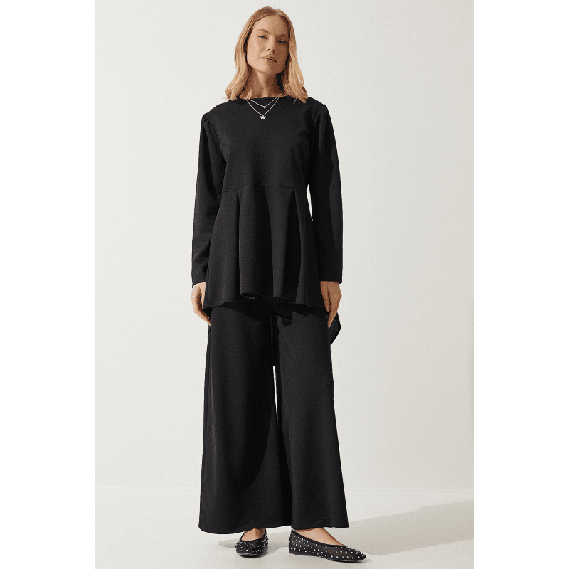 بلوز اسود سادة طويلة