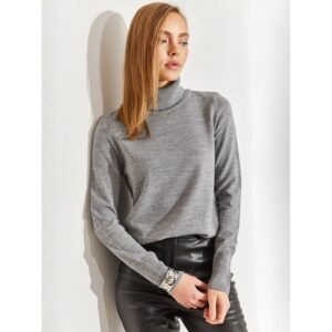 بلوز ستاتي لون سكني قبة عالية