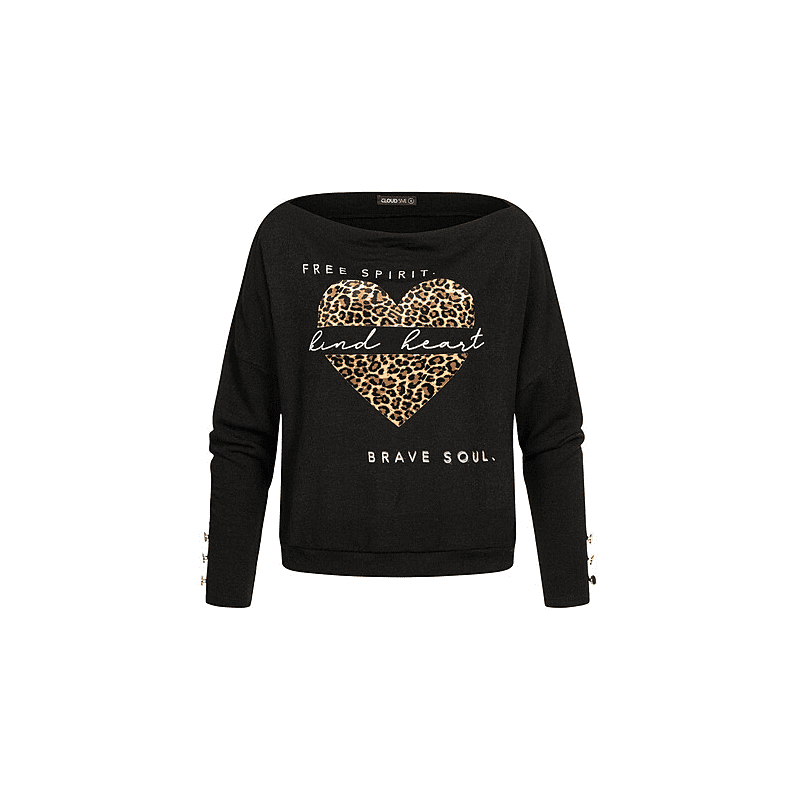 بلوزة ستاتي اوف شولدر لون اسود