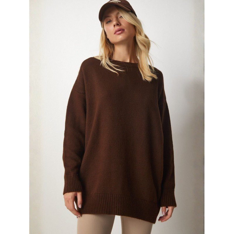 بلوزة ستاتي شتوي لون بني