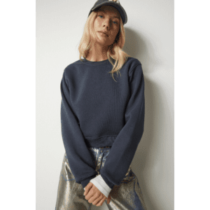 بلوزة ستاتي شتوي لون سكني غامق