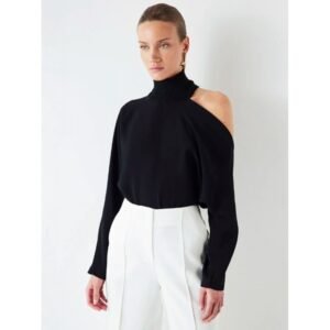 بلوزة ستاتي لون أسود