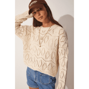 بلوزة ستاتي لون بيج