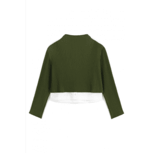 بلوزة ستاتي لون زيتي