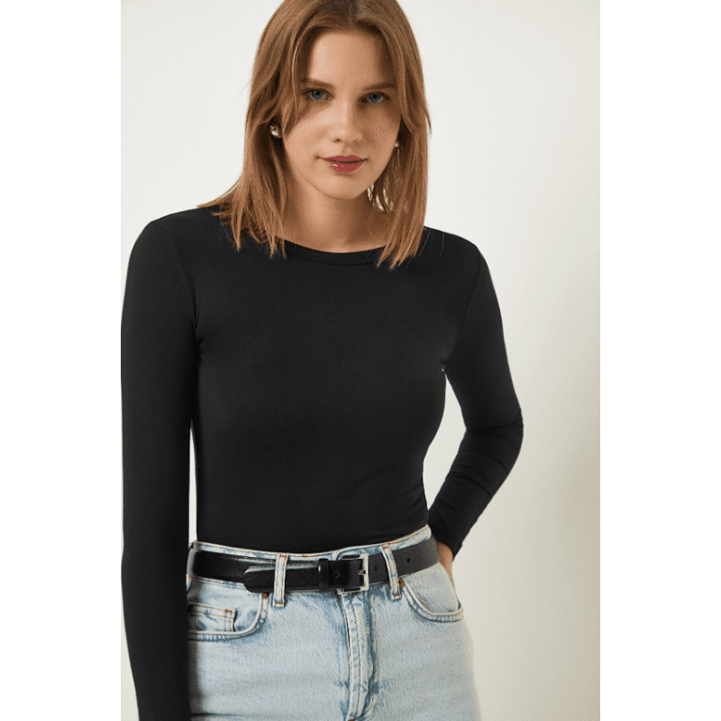 بلوزة ستاتي هاينك لون أسود