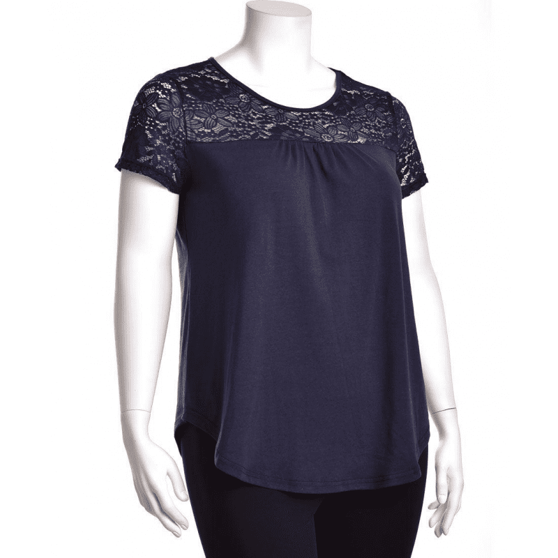 بلوزة قطنية ستاتي لون كحلي