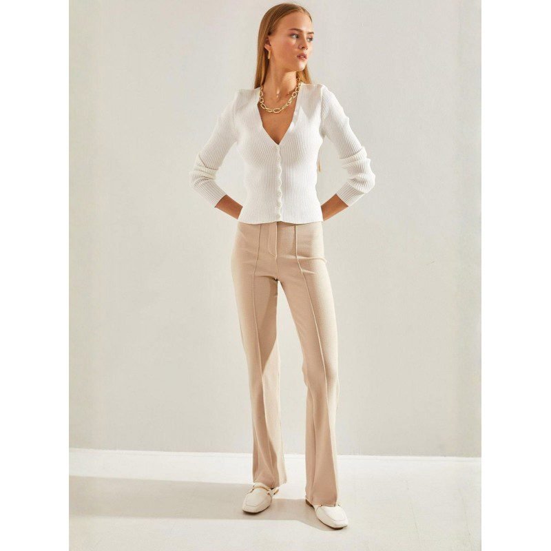 بنطلون بالازو نسائي لون بيج