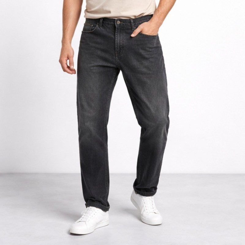 بنطلون جينز رجالي لون ازرق غامق