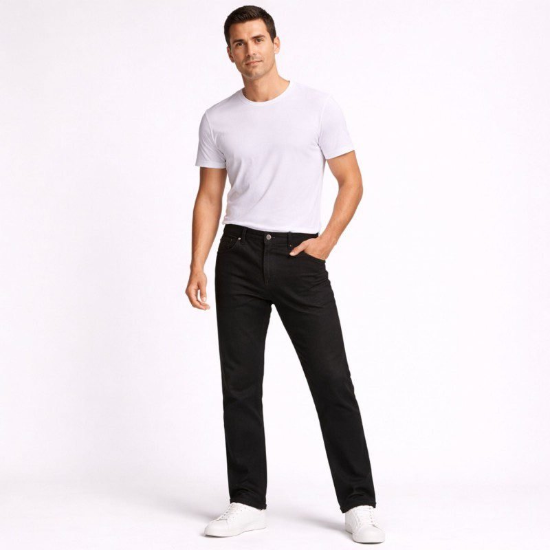 بنطلون جينز رجالي لون اسود