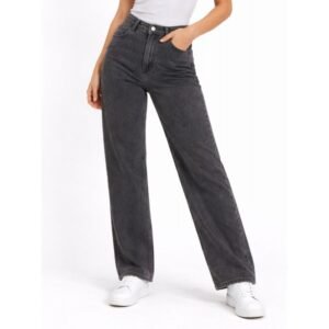 بنطلون جينز ستاتي أسود فاتح