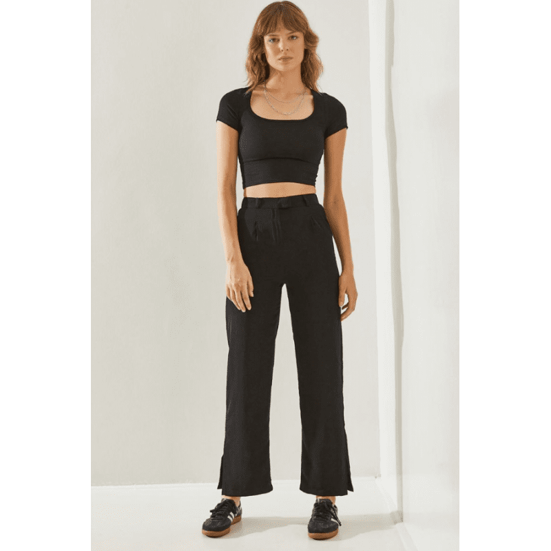 بنطلون ستاتي رسمي لون أسود