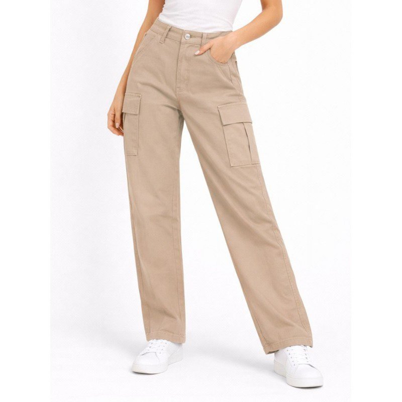 بنطلون كارجو ستاتي لون بيج