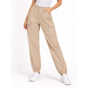 بنطلون كارجو ستاتي لون بيج