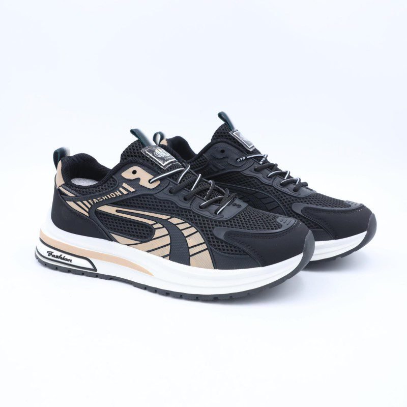 بوت سبورت رجالي لون أسود وبيج