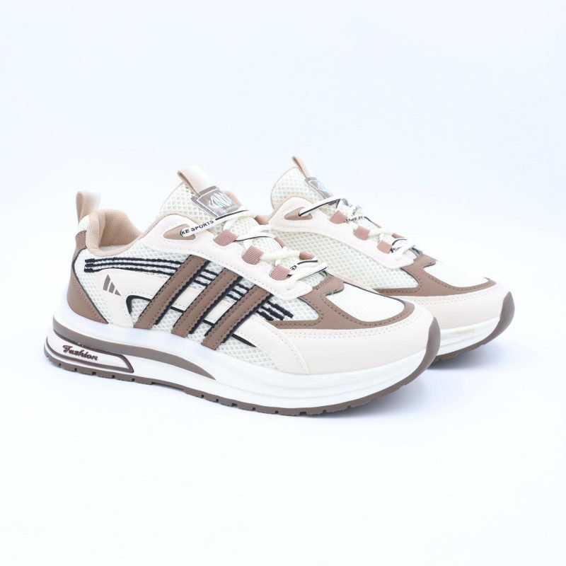 بوت سبورت رجالي لون بيج قهوة واوف وايت