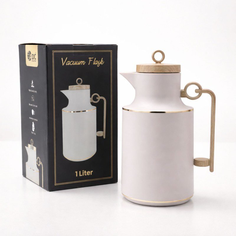 ثيرموس قهوة سعة 1 لتر لون ابيض