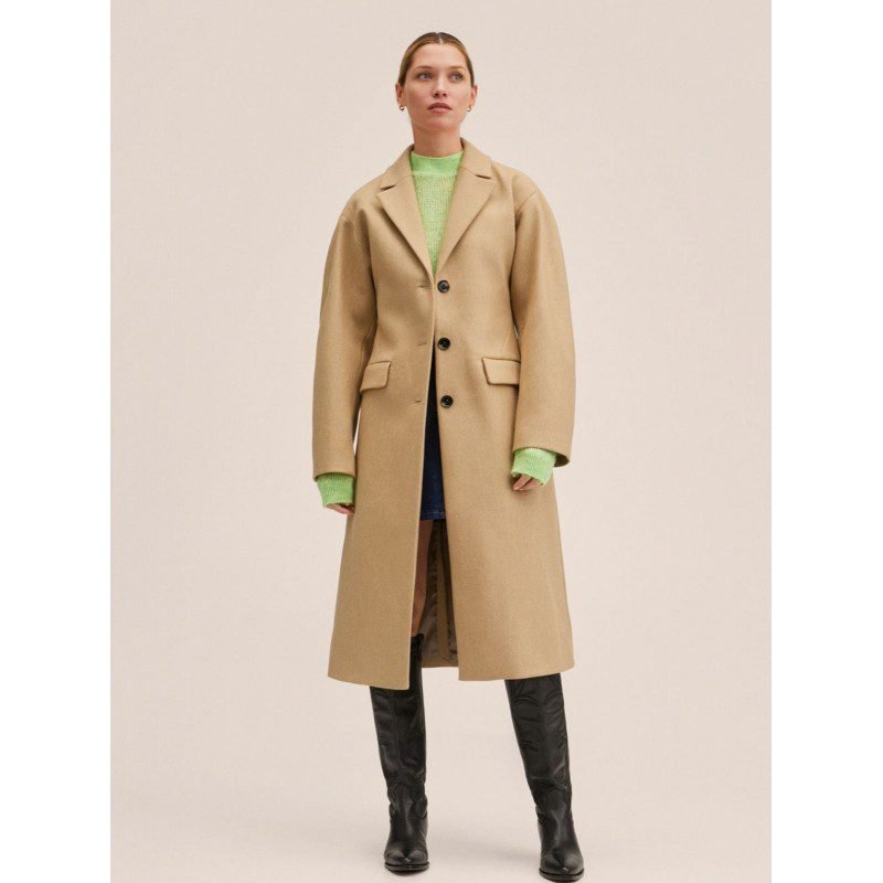 جاكيت ستاتي جوخ طويل لون بيج