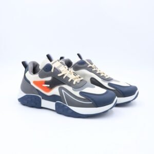 حذاء رياضي رجالي لون بيج وكحلي