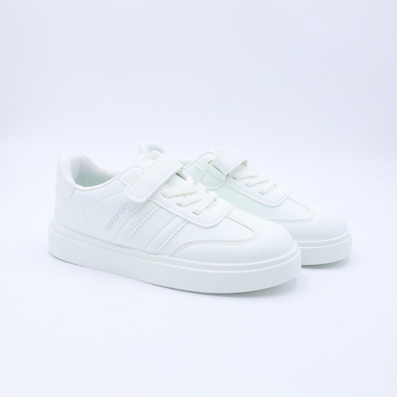 حذاء رياضي نعل عريض بناتي لون ابيض