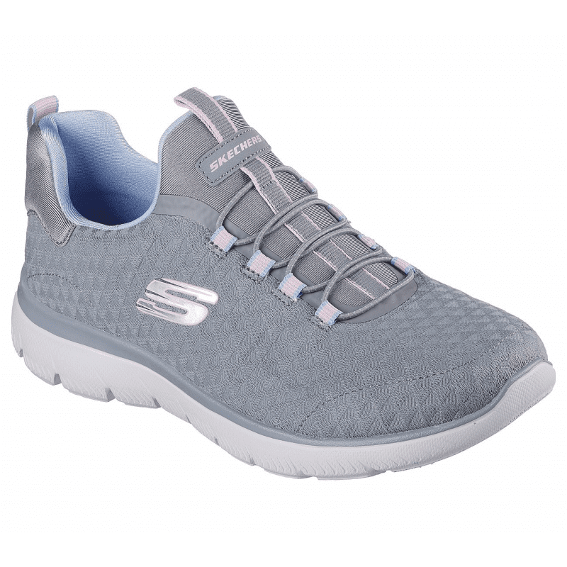 حذاء سكيتشرز سوميتس -بيكسي للنساء لون رمادي ونعل أبيض -Skechers Women's Summits - Pixi Shoes