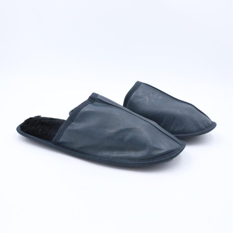 حفاية شتوي جلد رجال لون كحلي