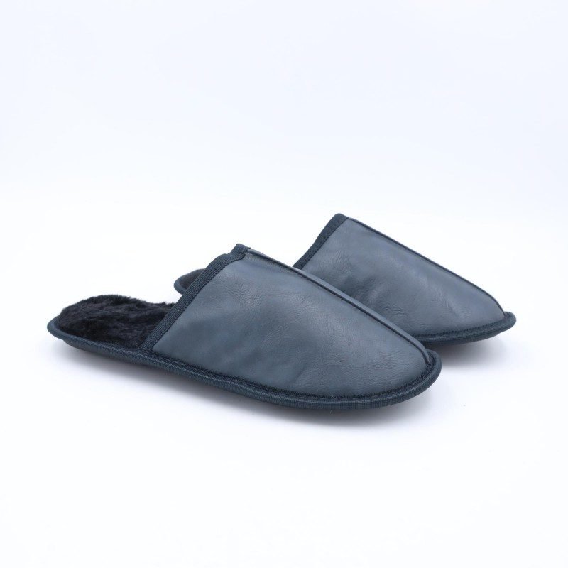 حفاية شتوي جلد رجال لون كحلي