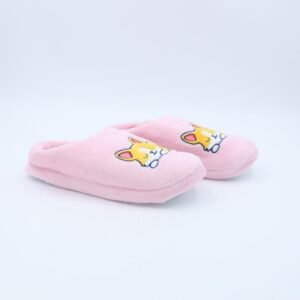 حفاية فرو بتصميم رسمة قطة للنساء لون زهري فاتح