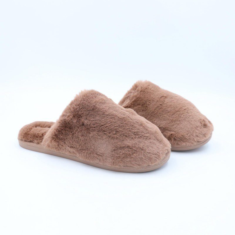 حفاية فرو شتوية للجنسين لون بني فاتح