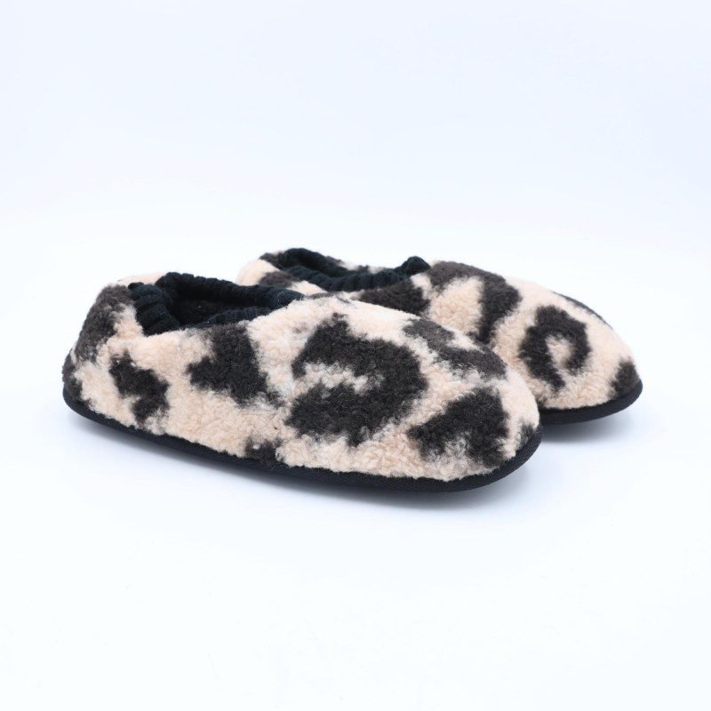 حفاية فرو للنساء لون بيج واسود