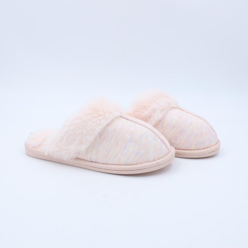 حفاية فرو للنساء لون زهري فاتح