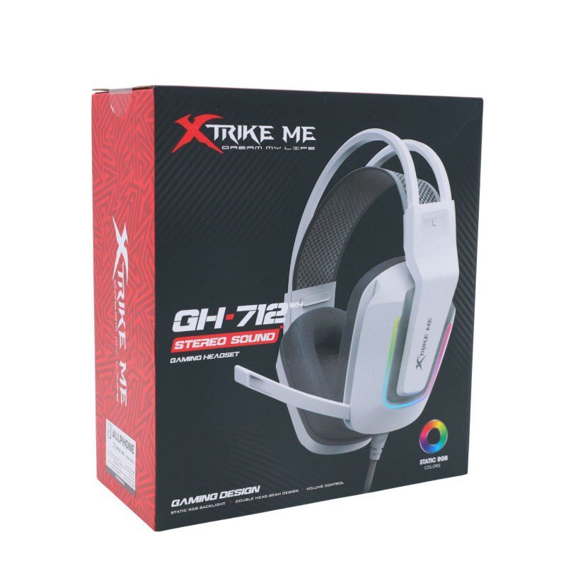 سماعة رأس سلكية للألعاب XTRIKE ME - GH-712 – أبيض