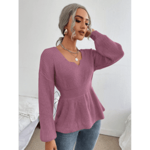 بلوزه صوف للنساء  لون زهري