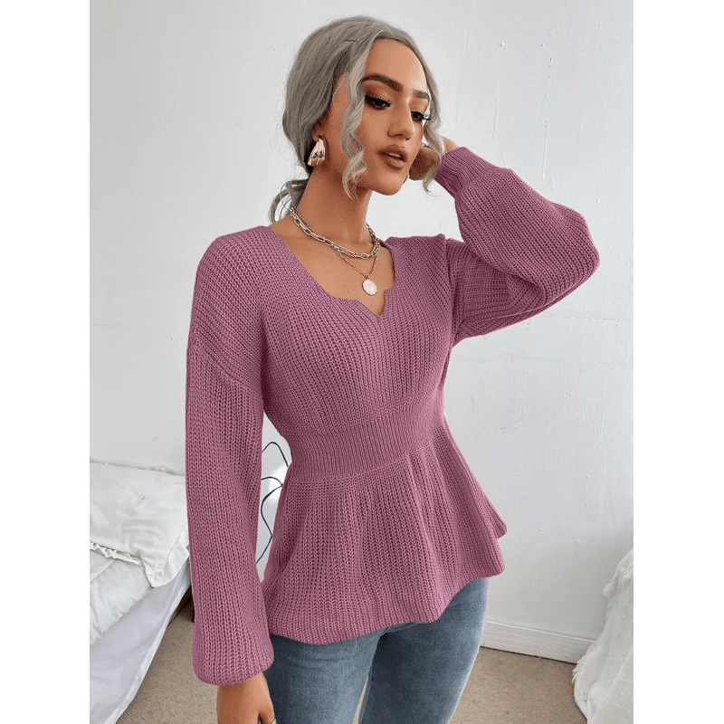 بلوزه صوف للنساء  لون زهري