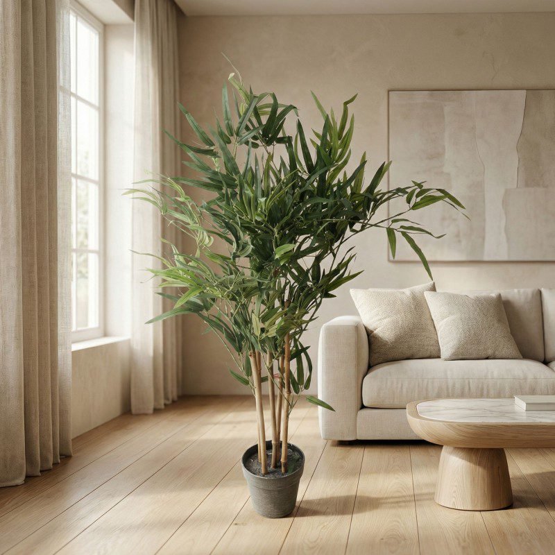 شجرة زينة صناعية BAMBOO GREEN بارتفاع 90 سم - Image 3