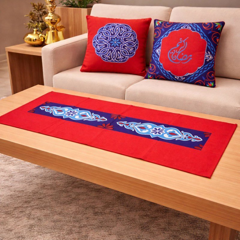 شرشف رمضان احمر وازرق