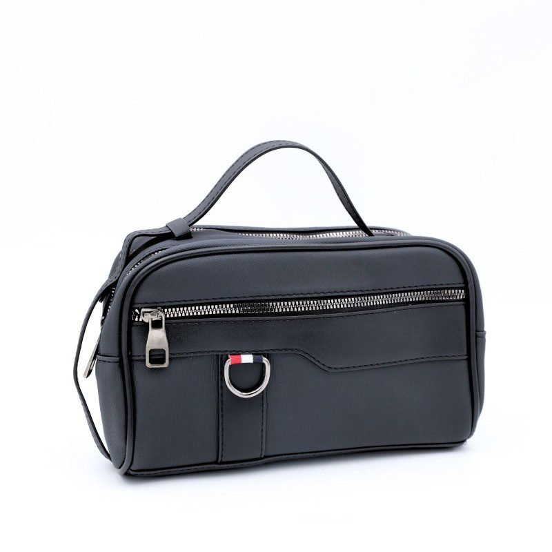 شنتة حقيبة شخصية جلد لون اسود