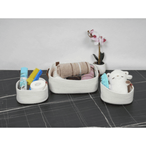 طقم سلات قطن بيضاوي 3 قطع STORY