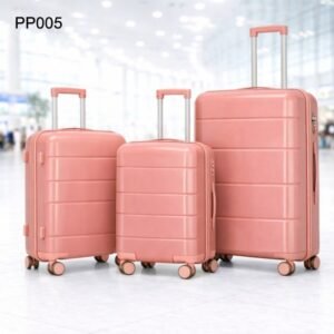 طقم شنط سفر 3 قطع بأحجام مختلفة زهري