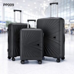 طقم شنط سفر 3 قطع بأحجام مختلفة لون اسود