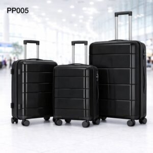 طقم شنط سفر 3 قطع بأحجام مختلفة لون اسود