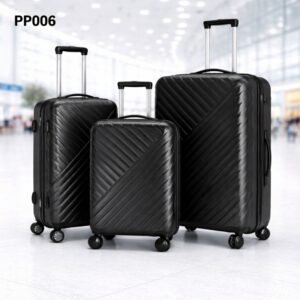 طقم شنط سفر 3 قطع بأحجام مختلفة لون اسود