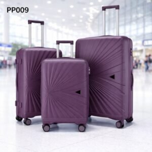 طقم شنط سفر 3 قطع بأحجام مختلفة لون بنفسجي غامق