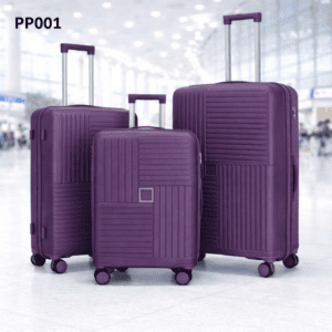 طقم شنط سفر 3 قطع بأحجام مختلفة لون بنفسجي غامق