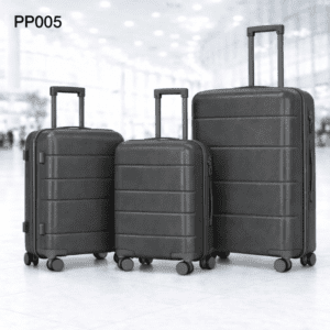 طقم شنط سفر 3 قطع بأحجام مختلفة لون رمادي غامق