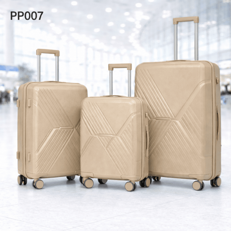 طقم شنط سفر 3 قطع بأحجام مختلفة لون كاكي