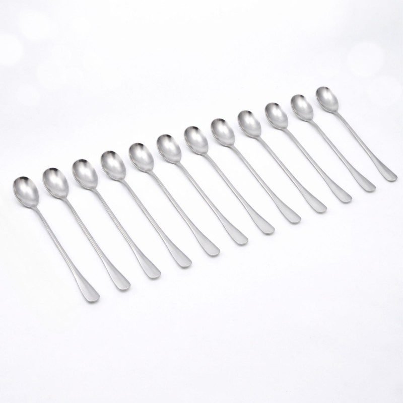 طقم ملاعق ستانلس يد طويلة 12 قطع