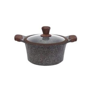 طنجرة جرانيت من Tefolina حجة 24 سم لون اسود