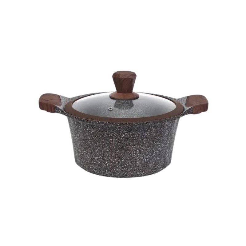 طنجرة جرانيت من Tefolina حجة 24 سم لون اسود